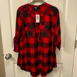 Torrid buffalo plaid top NWT
